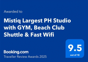 Mistiq Largest PH Studio with GYM, Beach Club Shuttle & Fast Wifi